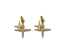 Load image into Gallery viewer, CZ Double North Star Charm, Sku#F1481
