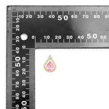 Load image into Gallery viewer, Pink Clear CZ Teardrop Charm/Necklace, Sku#LK926