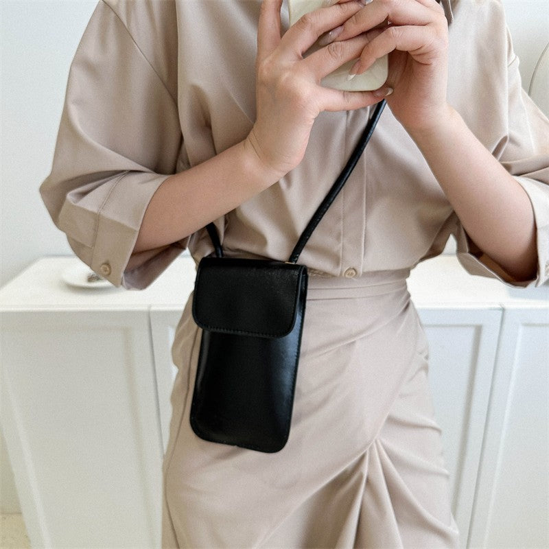 Women's Korean Lacquered Shoulder Bag - Minimalist PU Leather Crossbody Purse