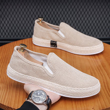 Load image into Gallery viewer, Men's Casual Slip-On Loafer Shoes – Lightweight Flat Heel | Black Beige Gray