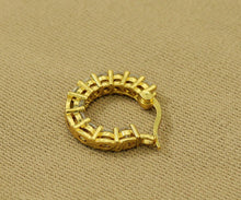 Load image into Gallery viewer, CZ Round Huggie Hoop Earrings, Sku#B191