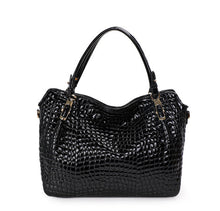 Load image into Gallery viewer, Women's Genuine Leather Tote Bag - Crocodile Pattern Large Casual Handbag