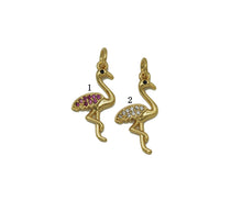 Load image into Gallery viewer, CZ Gold Ostrich Charm, Sku#F1494
