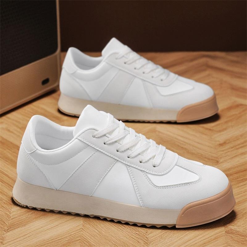 Retro Casual Sneakers - Thick Sole Square Toe Lace-Up Shoes