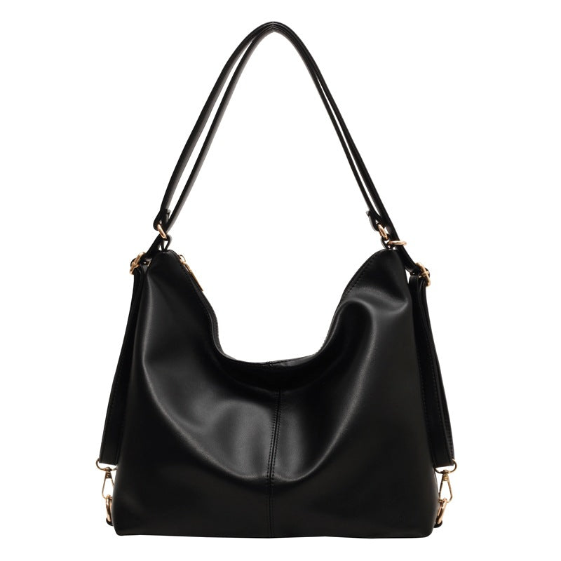Women's Vintage PU Leather Shoulder Bag – Square Crossbody with Niche Premium Design