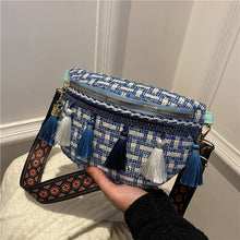 Load image into Gallery viewer, Casual Travel Tassel Woven Shoulder Bag