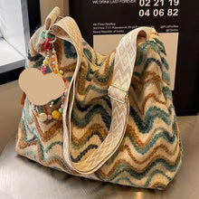 Load image into Gallery viewer, Women's Embroidered Canvas Crossbody Bag – Ethnic Boho Shoulder Bag with Pendant Option