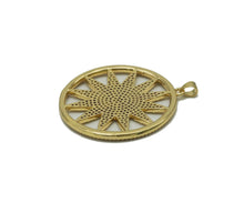 Load image into Gallery viewer, Gold CZ North Star Coin Charm, Sku#LK677