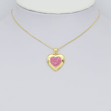 Load image into Gallery viewer, Gold Colorful CZ Heart Shape Charm, Sku#A165
