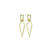 Load image into Gallery viewer, Gold Kite Frame Triangle Shape Stud Earrings, Sku#A268