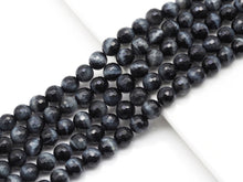 Load image into Gallery viewer, Natural Blue Tiger Eye Round Faceted Beads, Sku#UA237