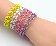 Load image into Gallery viewer, Colorful Enamel Smiley Face Adjustable Bracelet, Sku#X375