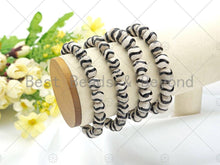 Load image into Gallery viewer, Natural Black White Tibetan Agate Stretchy Bracelet, sku#U1096
