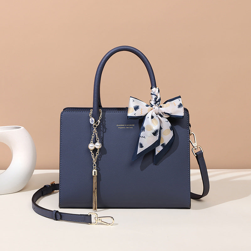 Women's Genuine Leather Crossbody Bag – Spacious Trapezoid Shoulder Bag