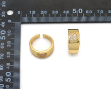 Load image into Gallery viewer, Gold Colorful CZ Heart Band Ring, Sku#X360
