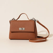 Load image into Gallery viewer, Women's Genuine Leather Crossbody Shoulder Bag | Lock Clasp | Phone &amp; Card Pockets