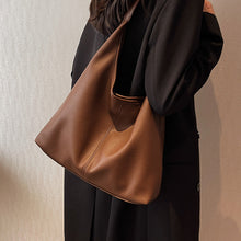 Load image into Gallery viewer, Women's PU Leather Tote Crossbody Shoulder Bag – Everyday Commuter Handbag | Black, Coffee, Brown, Khaki