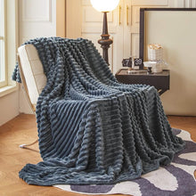 Load image into Gallery viewer, Ultra-Soft Double-Sided Fleece Blanket – Gray (All-Season)