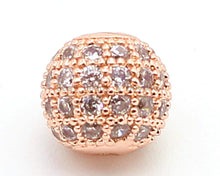Load image into Gallery viewer, CZ Micro Pave Round Ball Bead, Cubic Zirconia Pave Beads, Shamballa Ball beads, CZ Pave Ball 4,6,8,10,12,16,18,24mm,sku#G306