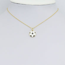 Load image into Gallery viewer, White Black Enamel Soccer Ball Charm Pendant,Sku#LX853