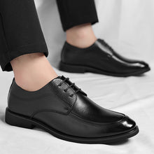 Load image into Gallery viewer, Men's Lace-Up Leather Dress Shoes | All-Season Casual Oxford Style | Black &amp; Light Brown | Plus Sizes 37–46