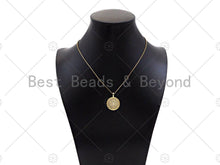 Load image into Gallery viewer, Gold Filled CZ Micro Pave Round Honeycomb Shape Pendant,18K Gold Filled Hive Charm, Necklace Bracelet Charm Pendant,20x27mm,Sku#LK356