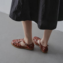 Load image into Gallery viewer, Washed Full Grain Leather Fisherman Sandals