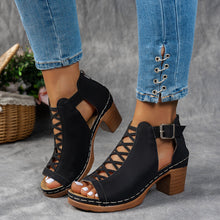 Load image into Gallery viewer, Women's Chunky Heel Sandals – Open Toe Block Heel Sandals for Women | Sizes 6–12