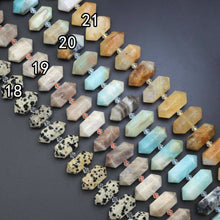 Load image into Gallery viewer, 12x32mm Center Drilled Double Point Beads, Sku#U1814