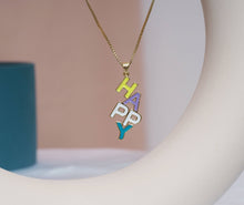 Load image into Gallery viewer, Enamel Happy Word Pendant, Sku#LD241