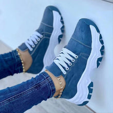 Load image into Gallery viewer, Women's Lace-Up Platform Sneakers | Microfiber Casual Walking Shoes