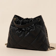 Load image into Gallery viewer, Genuine Leather Pleated ShoulderCrossbody Bag With Chain Strap