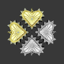 Load image into Gallery viewer, Gold Filled CZ Micro Pave Heart With Diamond around Pendant,sku#Z1362