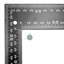 Load image into Gallery viewer, Cute Turquoise CZ Evil Eye Charm, Sku#A190
