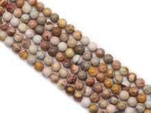 Load image into Gallery viewer, Natural Pink Brown African Agate Round Smooth Beads, Sku#U1324