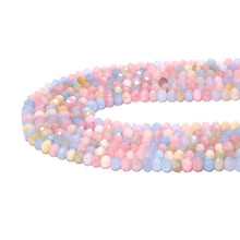 Load image into Gallery viewer, Genuine Morganite Rondelle Faceted Beads, 4x6mm, Sku#U1511