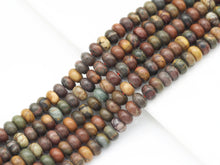 Load image into Gallery viewer, Genuine Picasso Jasper Rondelle Smooth Beads, Sku#U1416