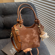 Load image into Gallery viewer, Korean Chic Tote Bag for Women - Versatile Crossbody Bucket Bag with Patchwork Design
