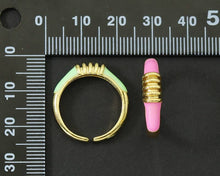 Load image into Gallery viewer, Enamel Gold Stacking Rings, Sku#X293