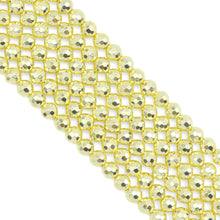 Load image into Gallery viewer, Natural Gold Hematite Beads- 2/3/4/6mm/8mm/10mm/12mm Round Faceted, SKU#S66