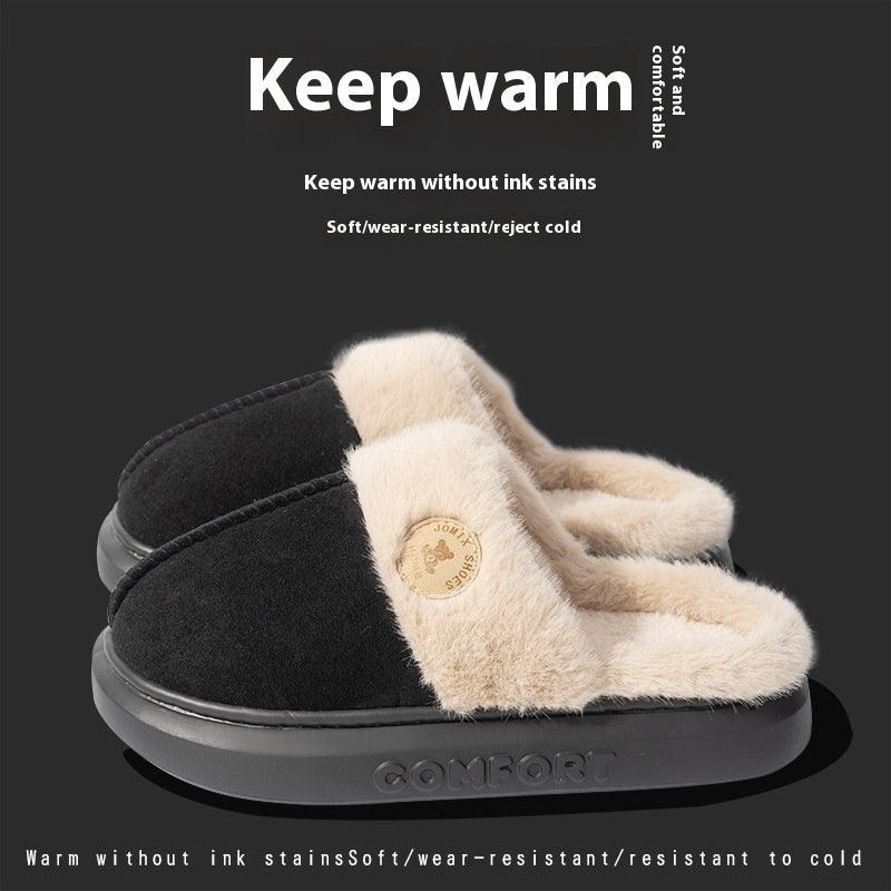 Plush Fleece Slippers for Women & Men | Winter Warm Indoor House Shoes with Non-Slip Sole