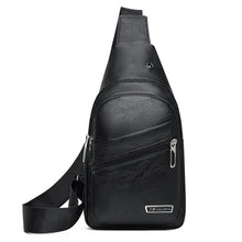 Load image into Gallery viewer, Men's Slim Waterproof PU Crossbody Bag – Lightweight Business Shoulder Bag