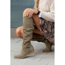 Load image into Gallery viewer, Premium Suede Over-the-Knee Boots - Side Zip Low Heel Women's Boots