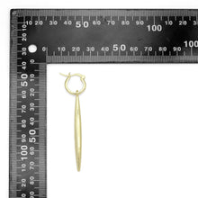 Load image into Gallery viewer, Plain Gold Long Bar Pendant Hoop Earrings, Sku#A403