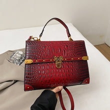 Load image into Gallery viewer, Large-Capacity Women's Handbag – Crocodile Pattern PU Leather Purse