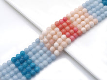 Load image into Gallery viewer, Mixed Color Jade Round Smooth Beads, Sku#U1429