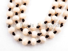 Load image into Gallery viewer, 60 Long Hand Knotted Beige Color Crystal Necklace, D18