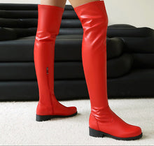 Load image into Gallery viewer, Women's Stretchy Over-the-Knee Boots | Low Heel Side Zipper
