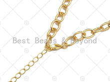 Load image into Gallery viewer, 18 Finished Gold Oval Link &amp; Chain Necklace, SKU#LD19