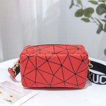 Load image into Gallery viewer, Geometric Print Camera Bag with Letter Strap